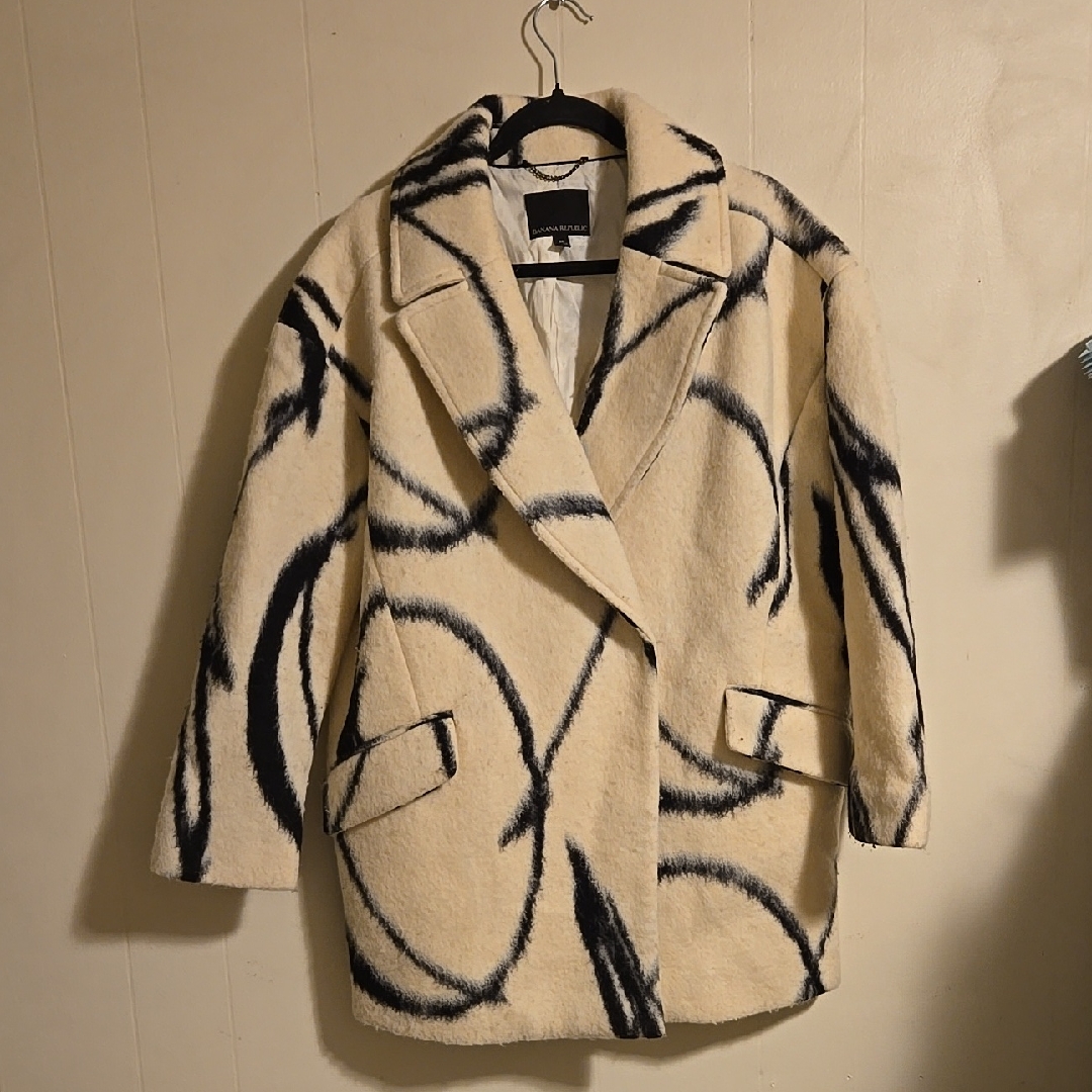Banana Republic Oversized Double Faced Cocoon Wool Coat